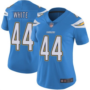 Los Angeles Chargers NFL Football Kyzir White Electric Blue Jersey Women Limited #44 Alternate Vapor Untouchable->women nfl jersey->Women Jersey